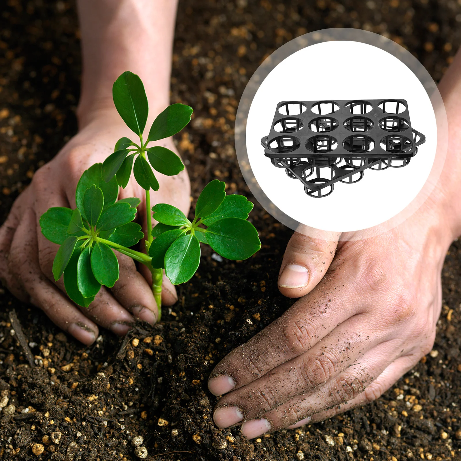 

2Pcs 15 Hole Seed Starting Tray Reusable Plastic Growing Tray with Bottom Reinforce Design Sprouter for Indoor Garden