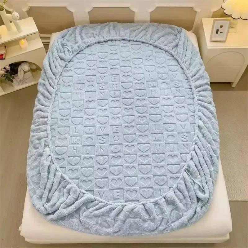 Sábana  terciopelo  leche, funda de cama de terciopelo Coral cálido para invierno, juego  cama  terciopelo Tafu  3 uds