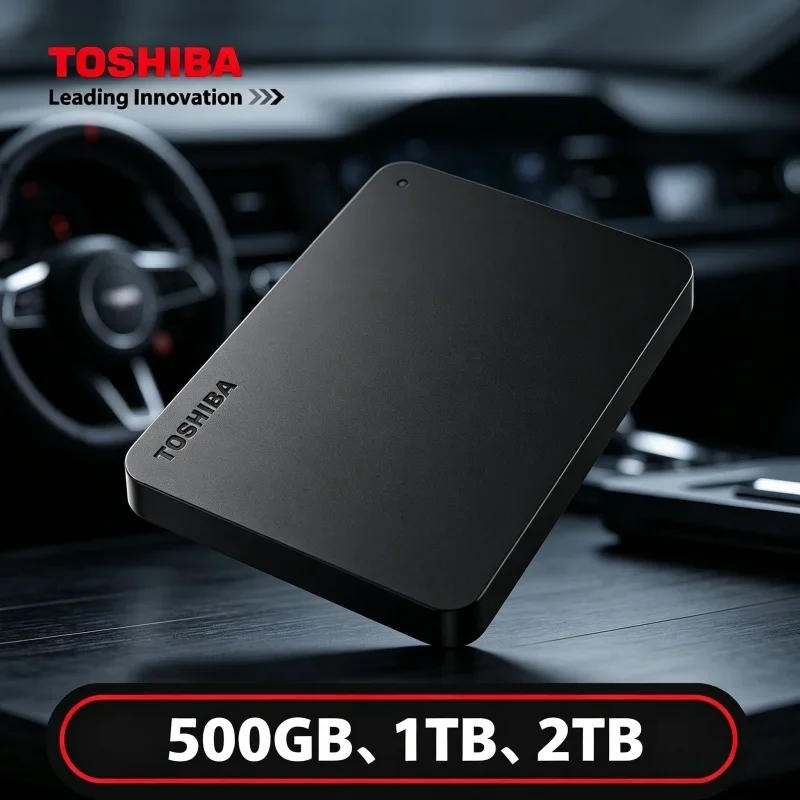 Toshiba A3 HDTB410YK3AA Canvio Basics Compact Lightweight Design Portable External Hard Drive 500GB 1TB 2TB USB 3.0 Black