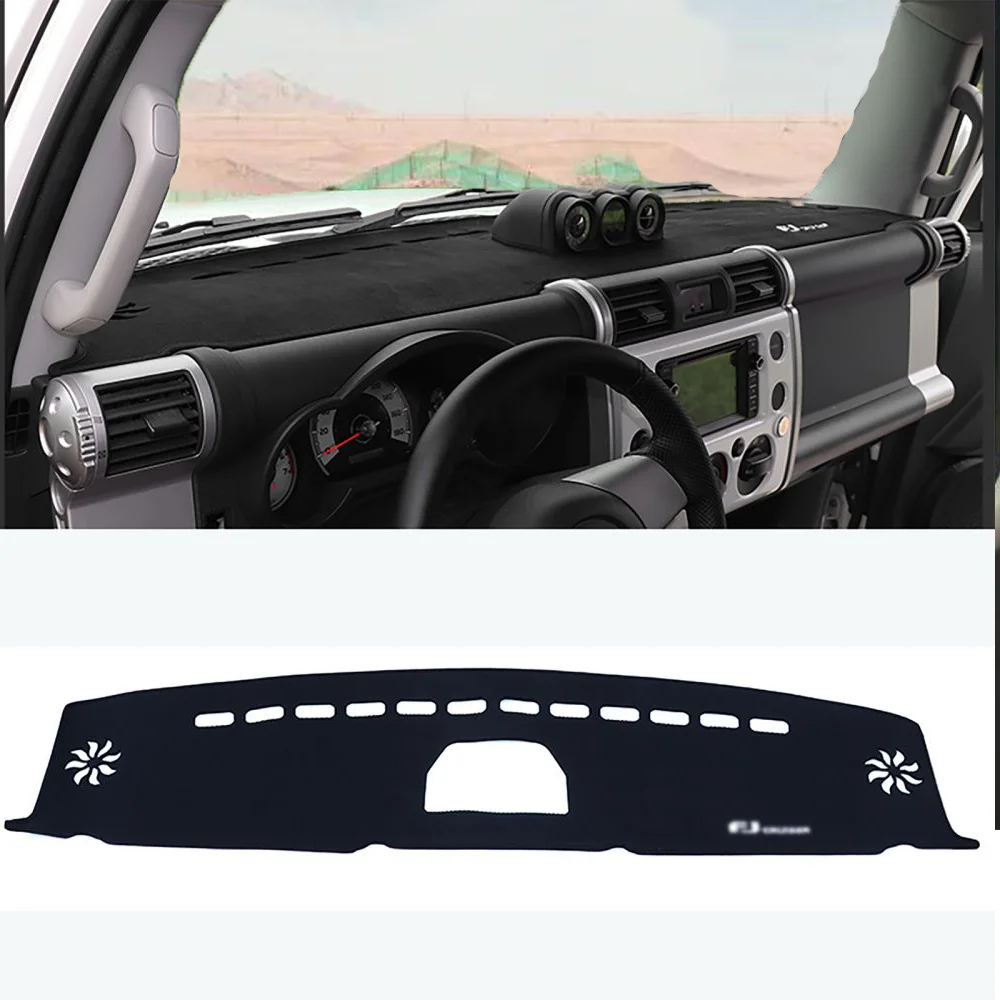 Dashboard Cover Nonslip Dash Mat Dashboard Cover for Toyota Fj Cruiser 2007-2021（Without Attached Watch Model)