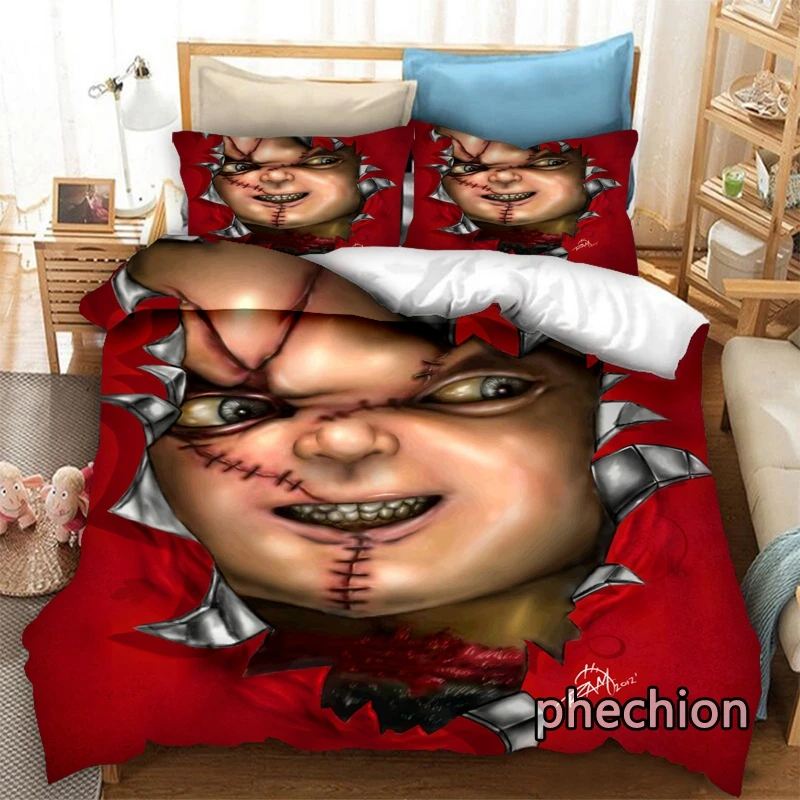 phechion Chucky 3D Print Bedding Set Duvet Covers Pillowcases One Piece Comforter Bedding Sets Bedclothes Bed Linen K294