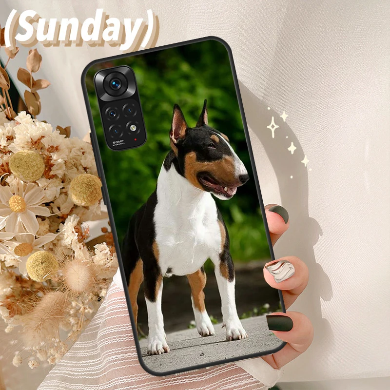 Bullterrier Bull Terrier Dog Case For Redmi Note 11 10 8 9 12 Pro Plus Note 12S 11S 10S 9S Cover For Redmi 12C 9C 10C 10A