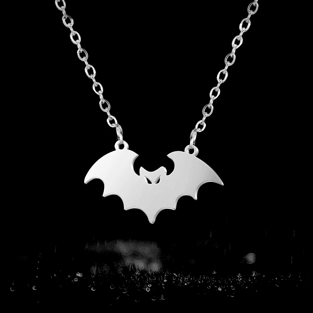 

Amaxer Stainless Steel Necklace For Women Flying Bat Gold Color Pendant Necklace Engagement Jewelry Gift