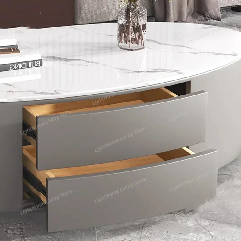 

Living Room Luxury Side Table Storage Design Home Marble Coffee Tables Computer Desk Mesa Auxiliar Salon Entrance Hall Furniture