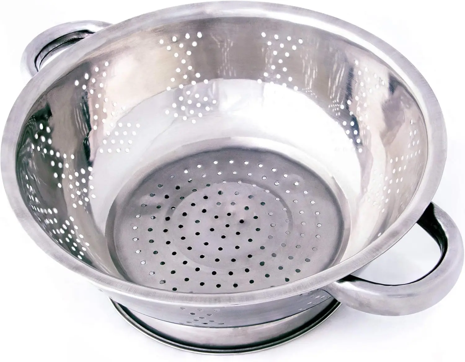 Кухонный дуршлаг из нержавеющей стали с защитой от ржавчины для процеживания, перемещения на пару, дренажа и промывки (7,75 дюйма)