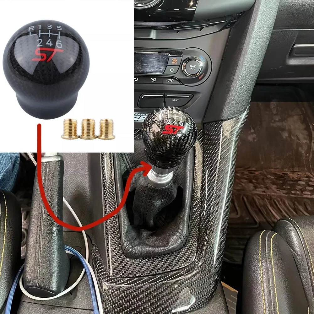 

Carbon Shift Gear Knob Black Gear Shift Knob Interior Parts For Focus Mk2 Mk3 Mk4 Fiesta Mk7 Mk8 Ecoboost Rs 2.0t Uk