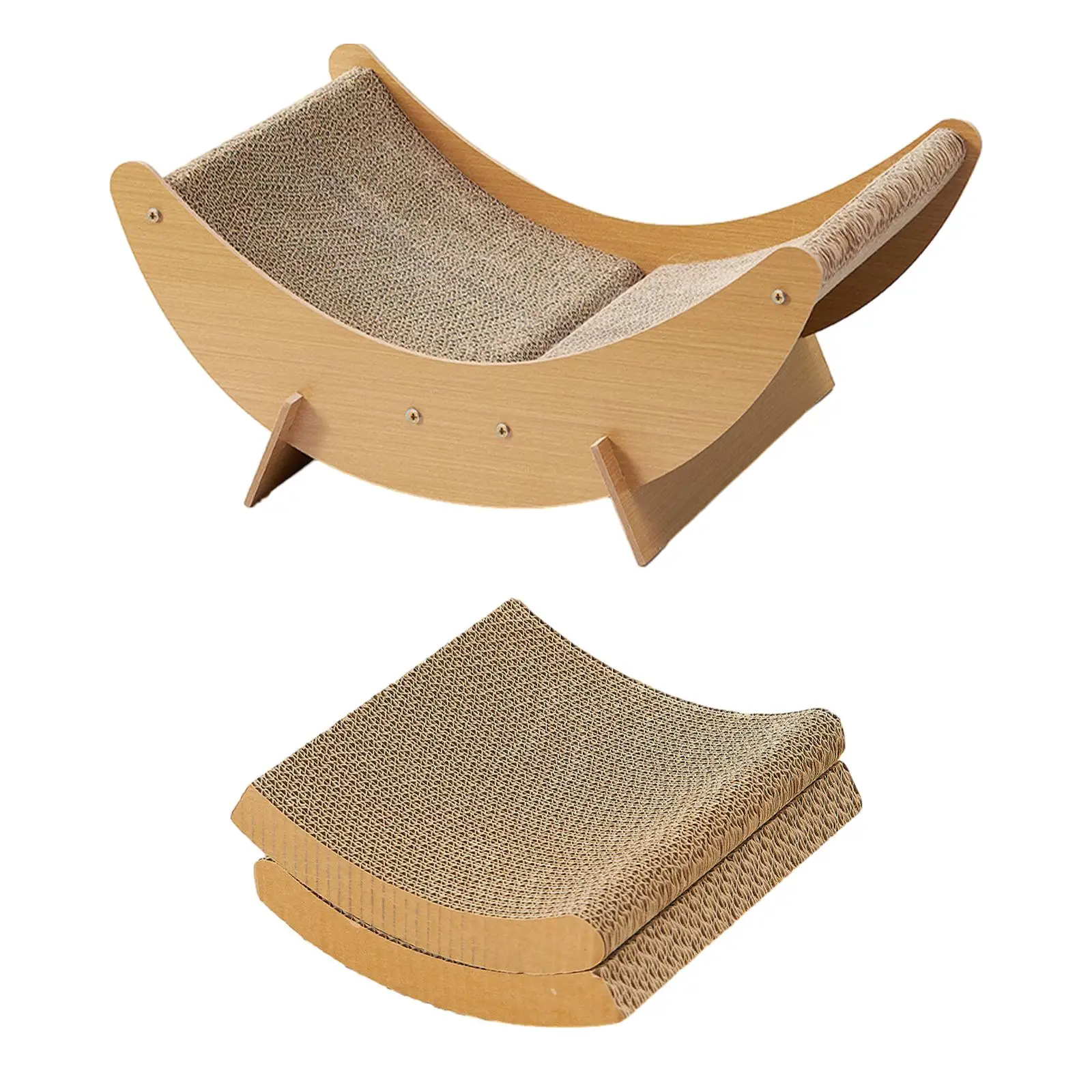 Cat Scratcher Cardboard Lounge Chair Pet Bed Wear Resistant Cat Scratch Bed