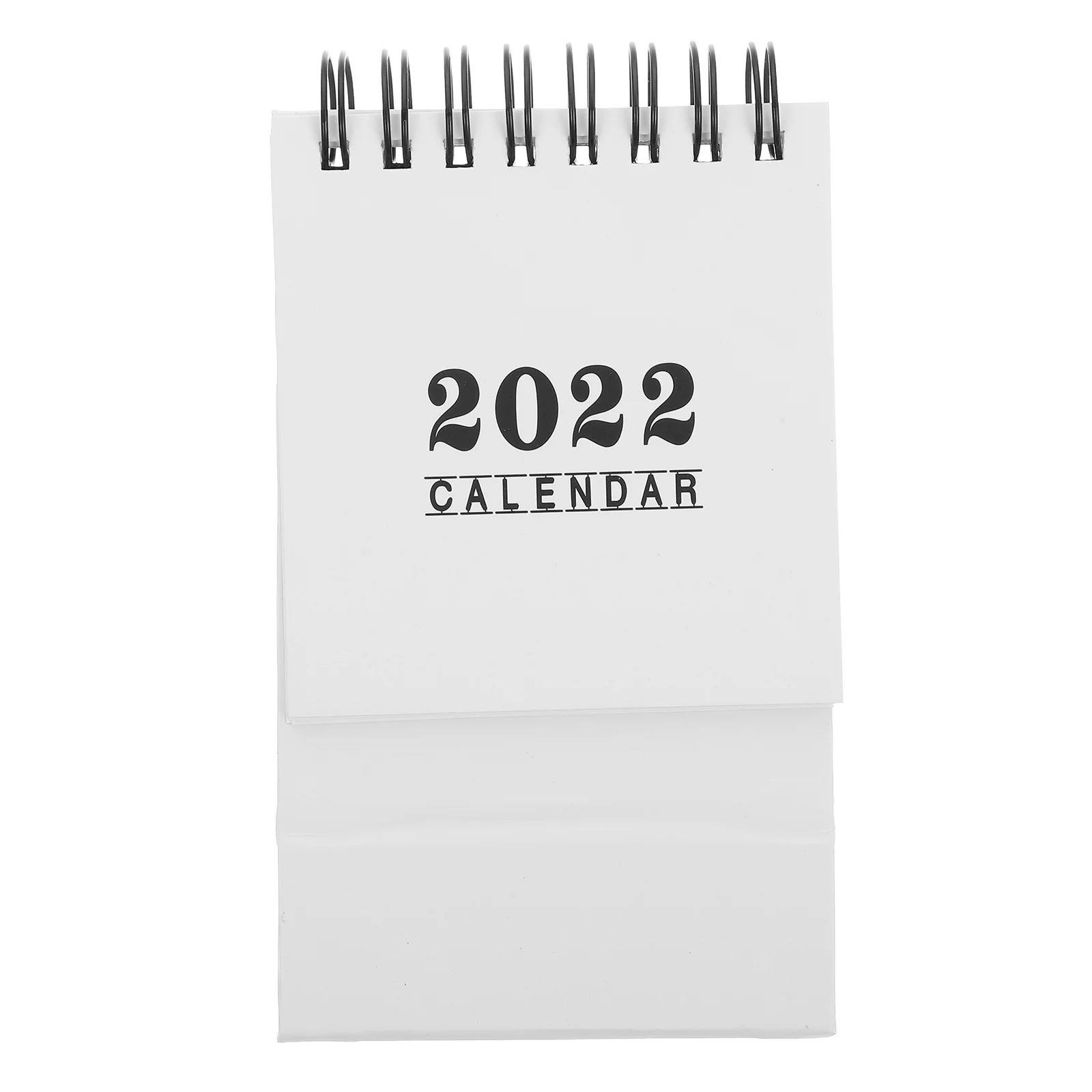 1Pcs 2022 Desk Calendar Thick Paper Sturdy Twin Wire Binding Foldable Base Office Planning Writing Notes Small Decorative Table