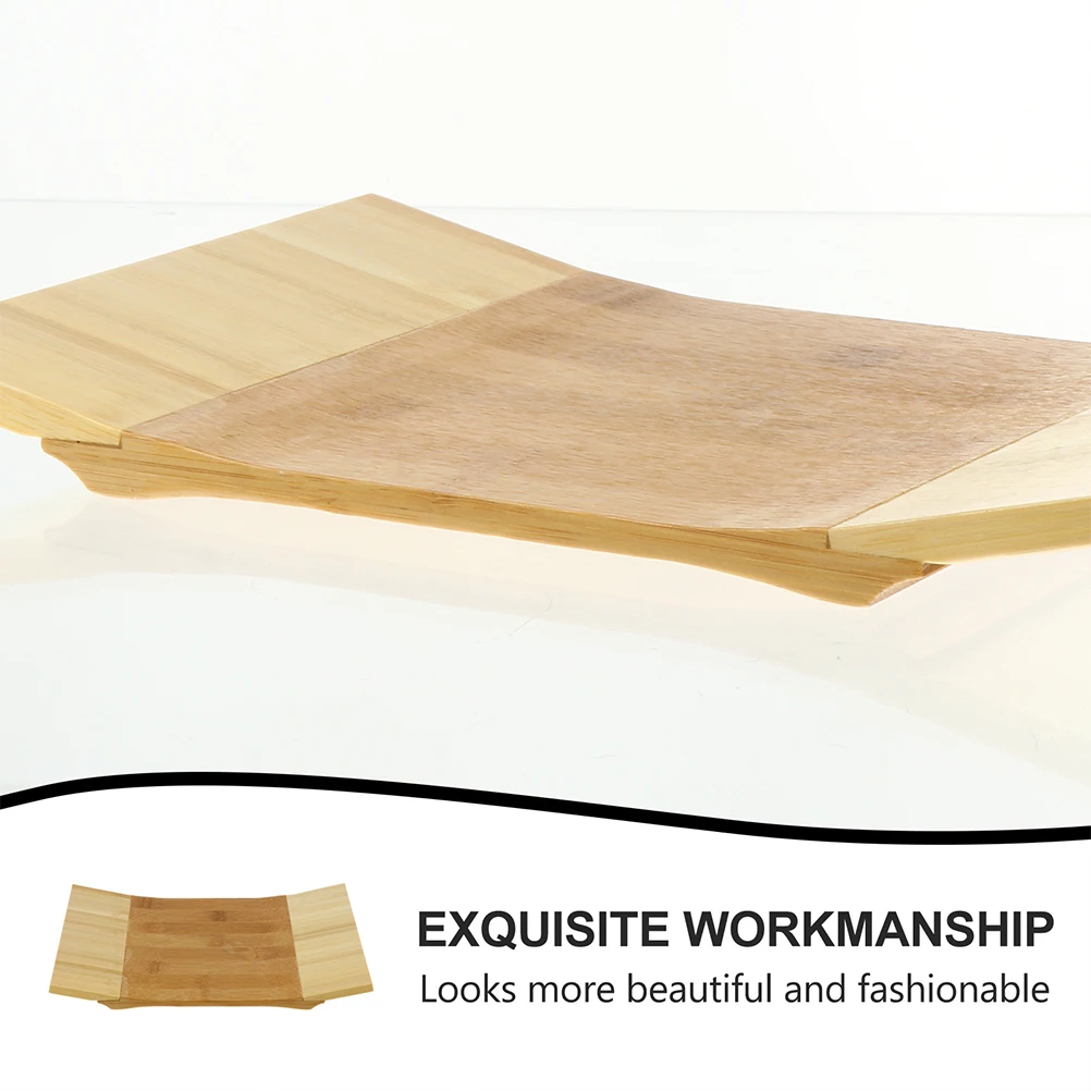 

1pc Bamboo Sushi Plate Food Serving Tray Salad Dish Kitchen Supply Snack Board Fine Craftsmanship Ventilated Design