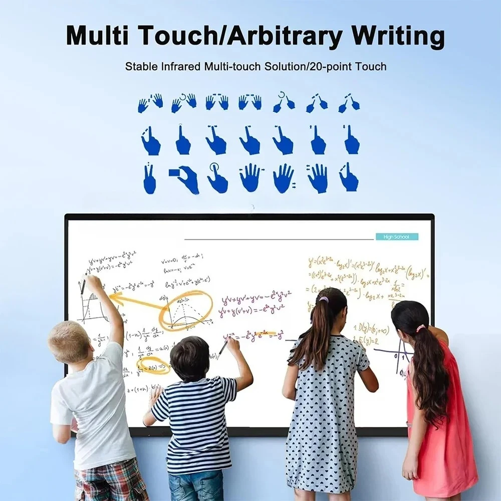 2026-100 Inch All In One Touch Screen LCD Writing Board Interactive Smart Whiteboard For Meeting And Teaching