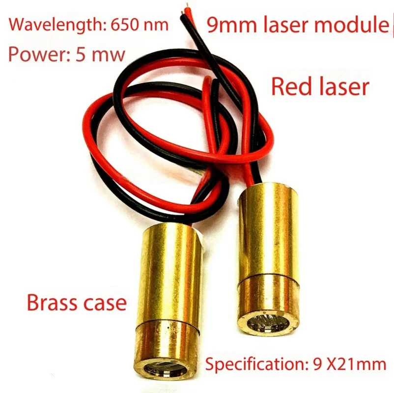 

1 шт. 9 мм лазерный модуль промышленного класса, прямой линейный лазерный позиционирующий модуль, лазерная резка проволоки, красный лазер 650 нм