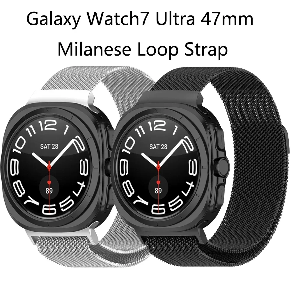 

Stainless Steel Band for Samsung Galaxy Watch Ultra Strap Metal Mesh Magnetic Loop Bracelet for Watch7 Ultra 47mm Strap