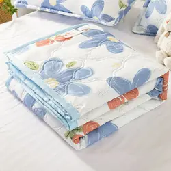 Fashion Skin-friendly Summer Cool Blanket Comfortable Lightweight Air Condition Comforter Machine Washable Quilt for Adults Kid