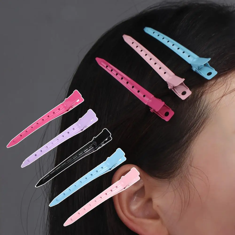 Colore del gelato forcina per parrucchieri strumenti per lo Styling dei capelli antiscivolo Clip a becco d'anatra senza tracce Clip per capelli arricciata Clip per la localizzazione dei capelli