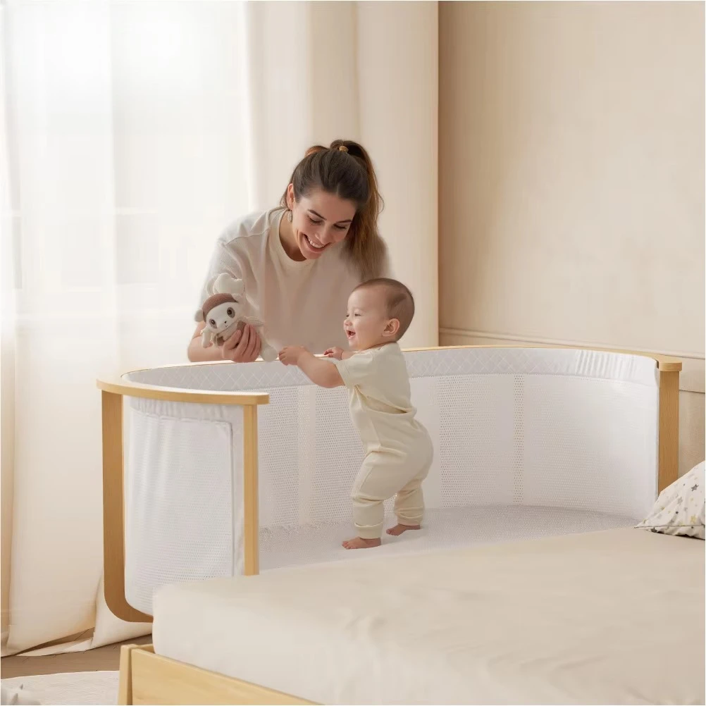 

Sleeper crib Adjustable nest bedside bed Children's crib for bedroom and hospital use