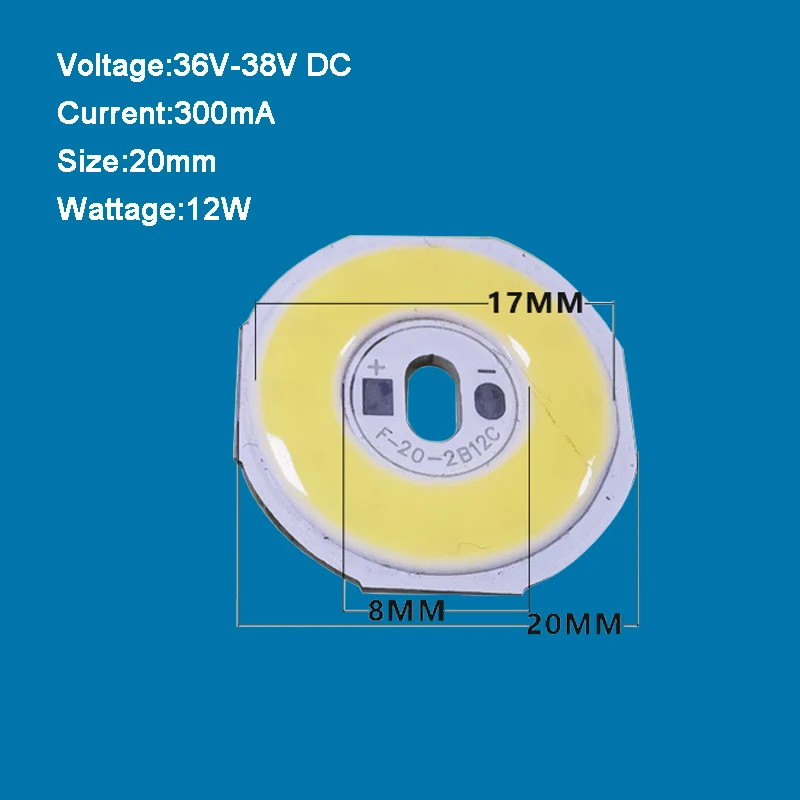 Input 12V 36V 300mA White Warm 4000K LED COB Light + Annular Substrate