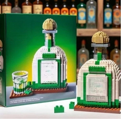 

2025 НОВАЯ усовершенствованная игрушка-кирпич для вина в подарок, строительные блоки для друзей, бутылка виски, импортный набор декора для бутылки вина