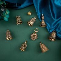 1pc Mini Antique Bell China's Mini Brass Copper Sculpture Pray Buddha Fengshui Bell Invitation Buddhism Chinese Bells Home Decor