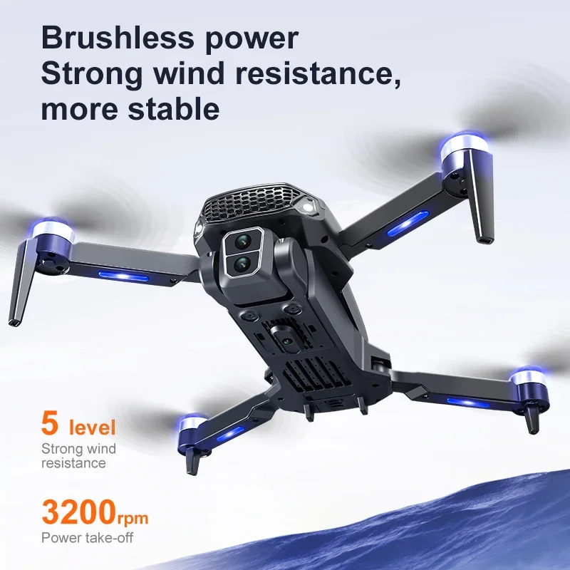 

Brushless E88 Plus Quadcopter: Optical Flow, 90° Adjustable Cam, RC Aerial Toy with WiFi FPV for Beginner Pilots
