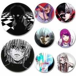 Anime Tokyo Ghoul Button Pins Kaneki Ken Cartoon Badge Round DIY Creative Brooches for Backpack Fans Collection Handmade Gift