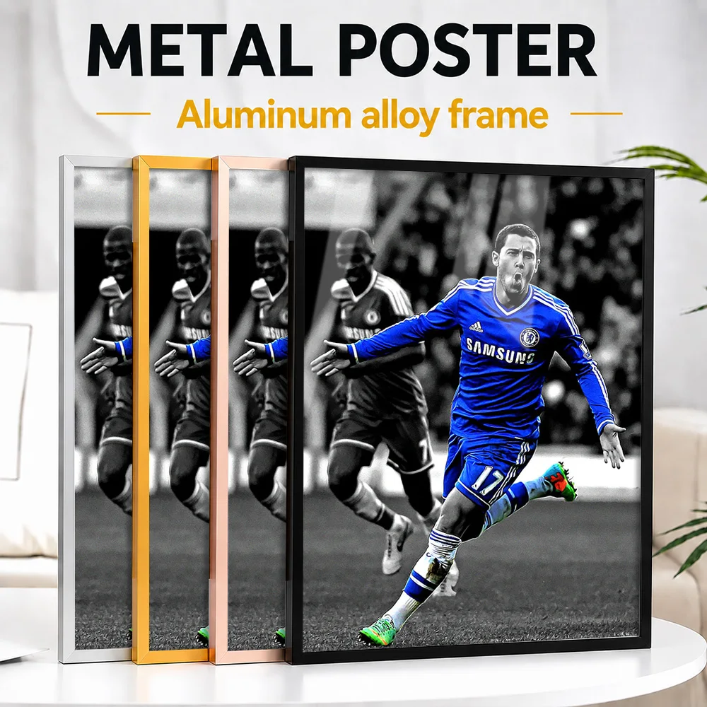 Goal Hazard Celebration Metal Poster With Aluminum Alloy Frame Personalized Photo Energetic Motion Style Wall Art For Home Gym