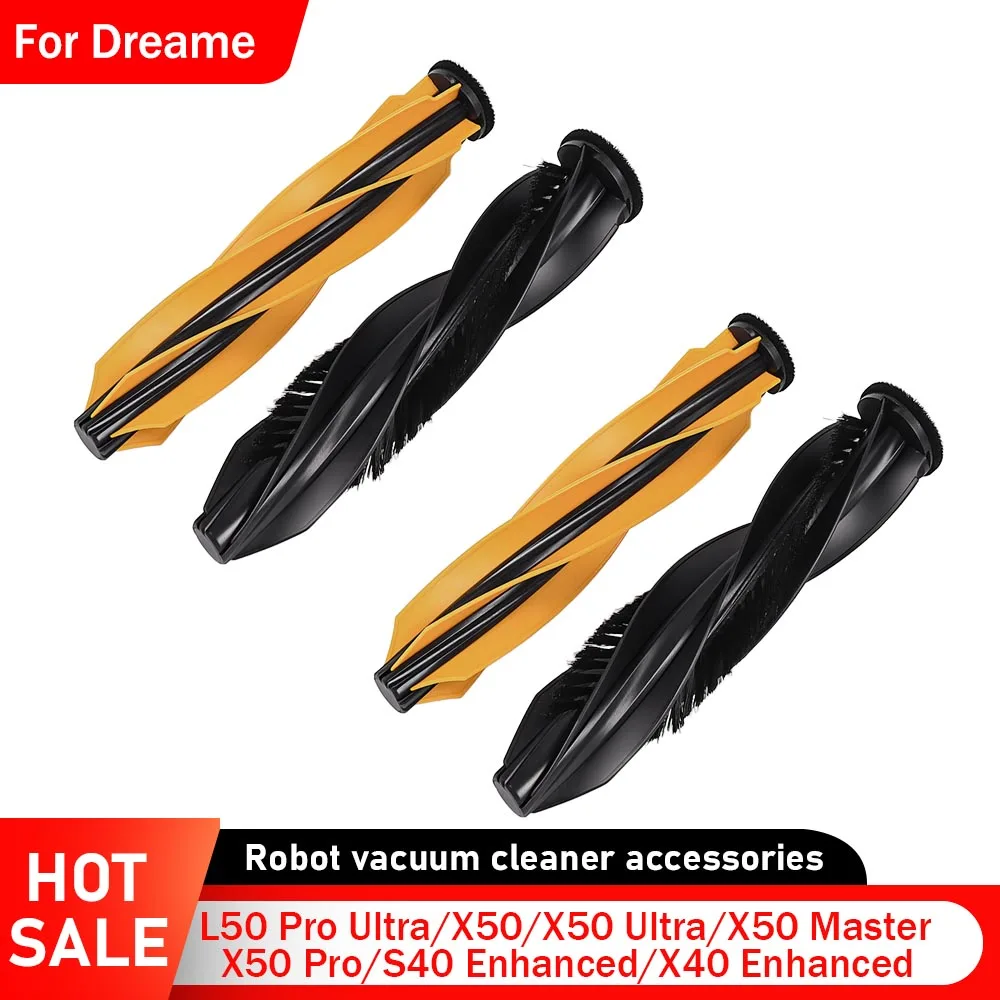 Brosse principale pour Dreame L50 Pro Ultra/X50/X50 Ultra/X50 Master/X50 Pro/S40 améliorée/X40, accessoires de brosse à rouleau d'aspirateur amélioré