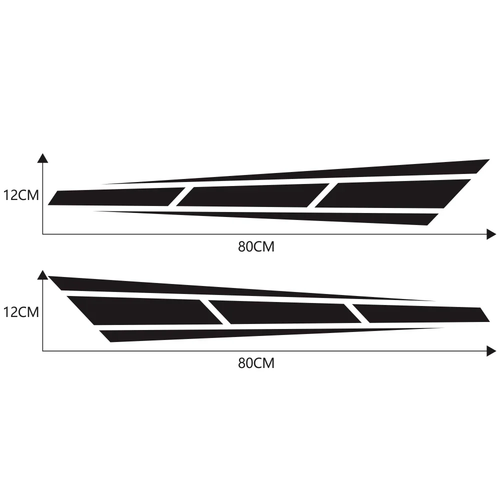 6PCS Fashion Racing Car Sticker Stripe Modelling of DIY Decoration Door Waist Line Rearview Mirror Hood PVC Decals Accessories.