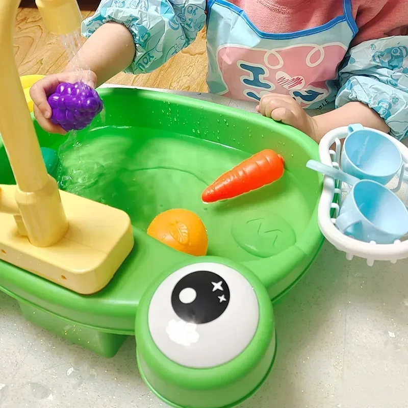 Kinderen Spelen Keuken Speelgoed Water Pretend Play House Kids Kan Afvoer Wastafel Gootsteen Kids Keuken Set Speelgoed voor meisje Jongen Geschenken Hot