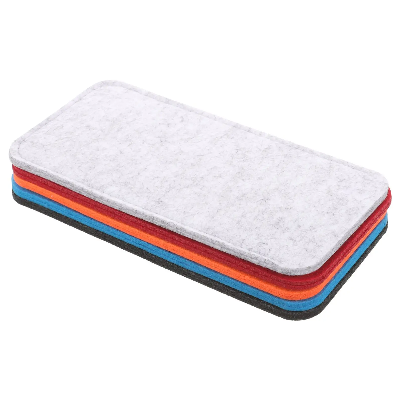 

5 Pcs Glasses Case Felt Material Soft Scratch Resistant Travel Eyewear Bag Sunglasses Holder Gray Red Dark Gray