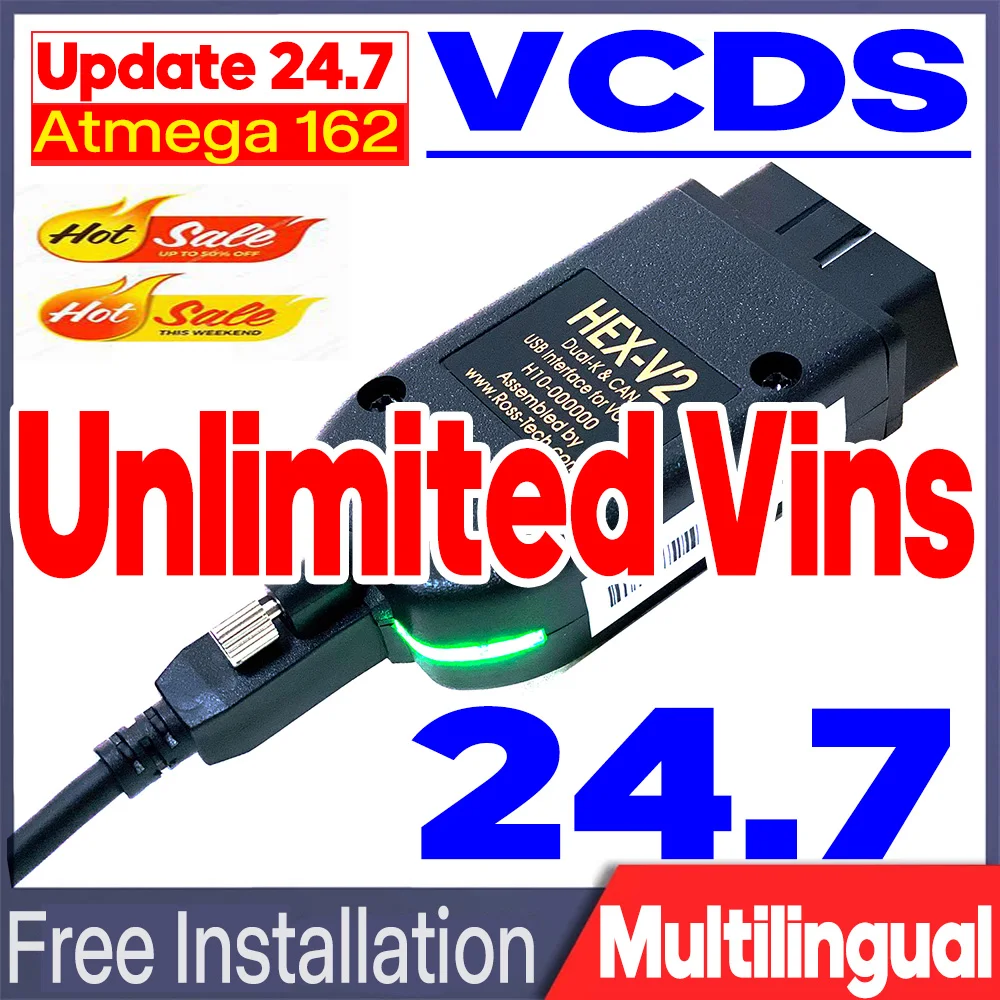 

2025 Newest V24.7 VAG COM Interface For VAGCOM VAG HEX V2 VW-AUDi Professional Scan Code Upgrade Hardware AUTO COM VCDS TOOL