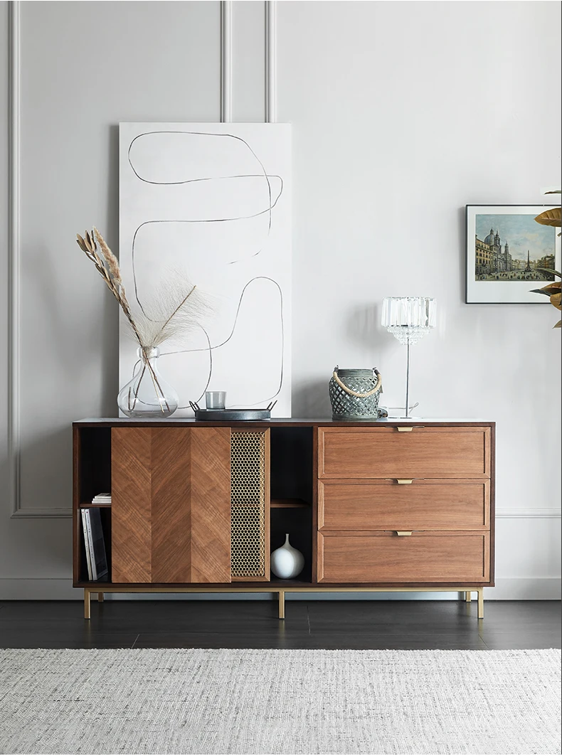 

Современный буфет в стиле лайт-люкс, ретро-шкаф для прихожей, простой шкафчик