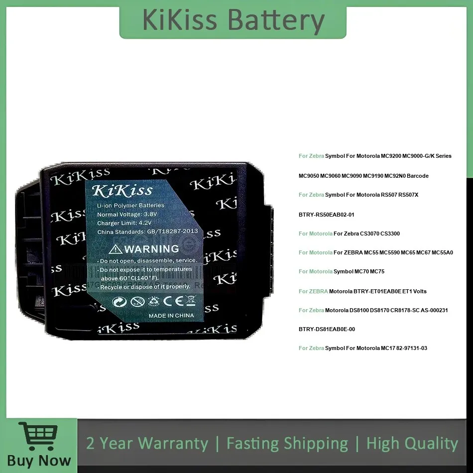 

Battery Fit For Motorola Zebra Symbol MC9200 RS507 CS3070 MC55 MC5590 MC70 MC75 DS8100 DS8170 MC17 MC2100 MC32 MC32N0