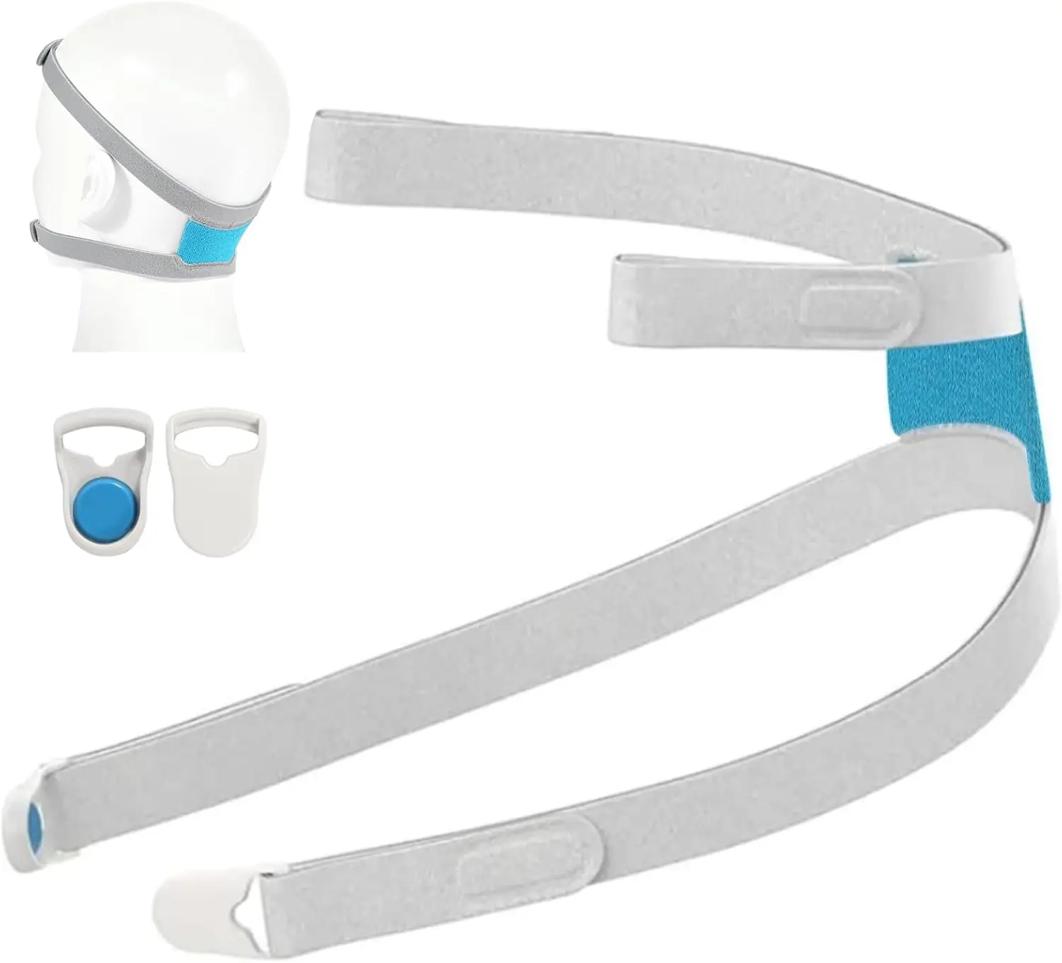 Elastic Band Airfit F30i Full Mask Replacement Strap with 2 Clips CPAP Accessories Headgear For Resmed F30i Headgear