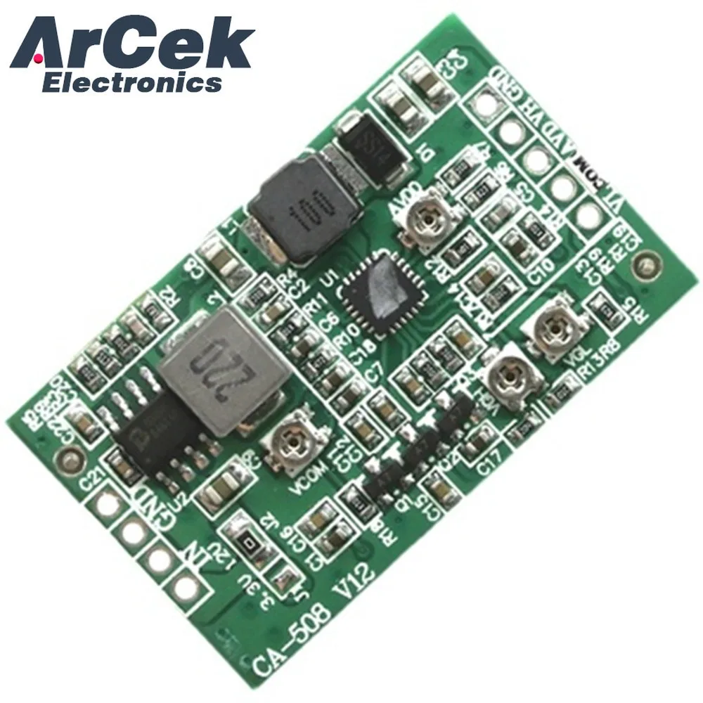 Módulo de aumento de controlador de retroiluminación TFT, placa de fuente de alimentación de entrada de 12V, salida de 4 canales, CA-508/CA408