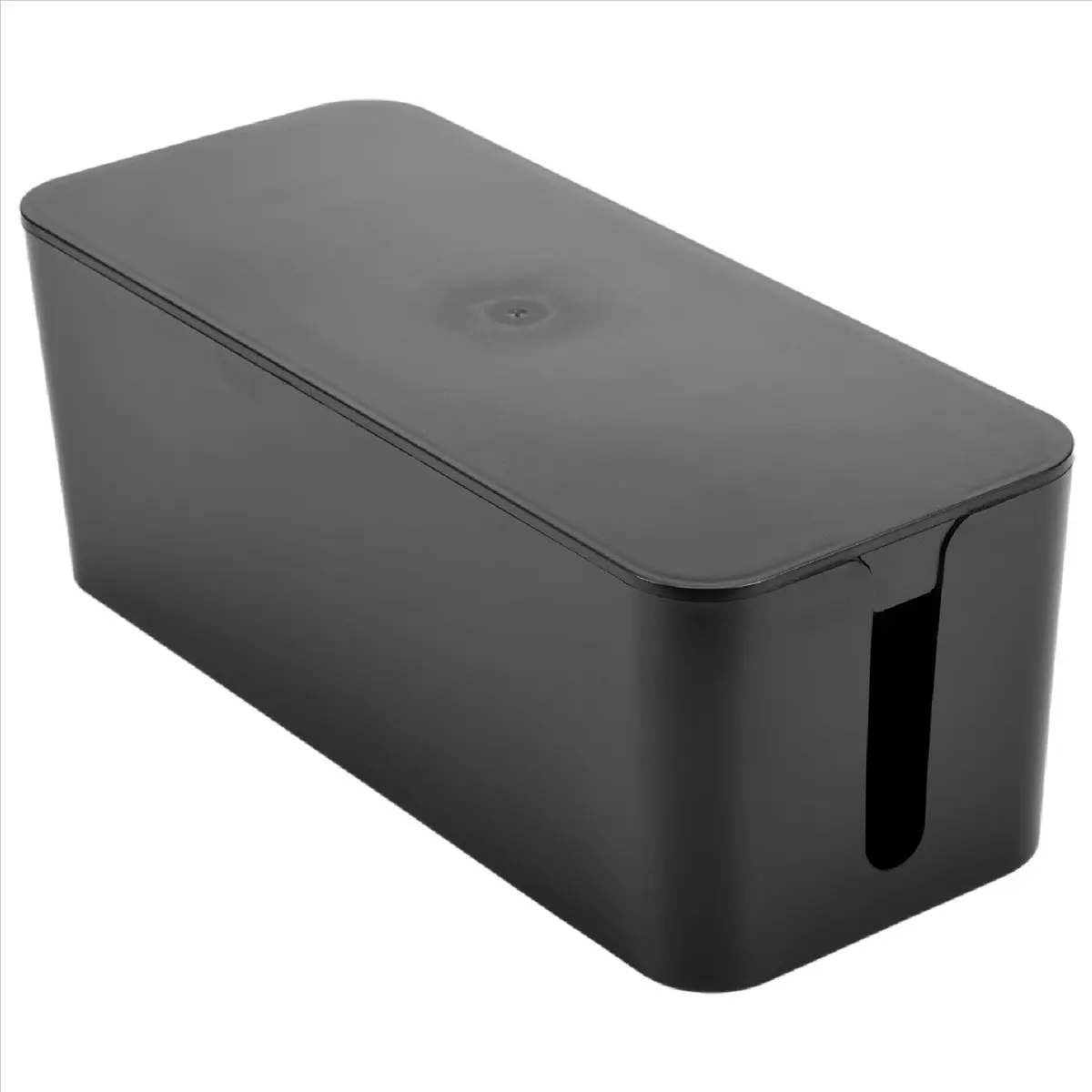 DT38 Cable Management Box, Wire Storage Box, Used to Hide the Power Strip, Suitable for Home/ (Black)