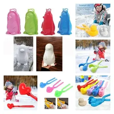 Cats Penguin Santa Claus Shaped Winter Snow Mold Snowball Maker Clip Children Kids Outdoor Sand Mold Tool Creative Toy Dropship