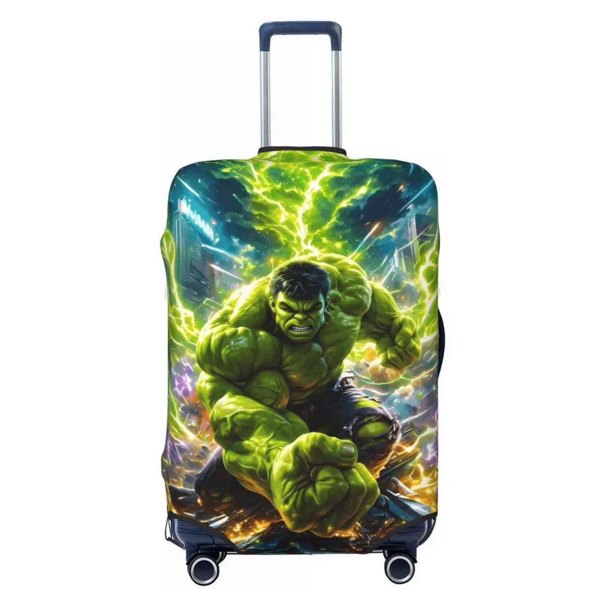

Custom Hulk Luggage Cover Protector Funny 3D Printing Art Cartoon Movie Travel Suitcase Covers for 18-32 Inch