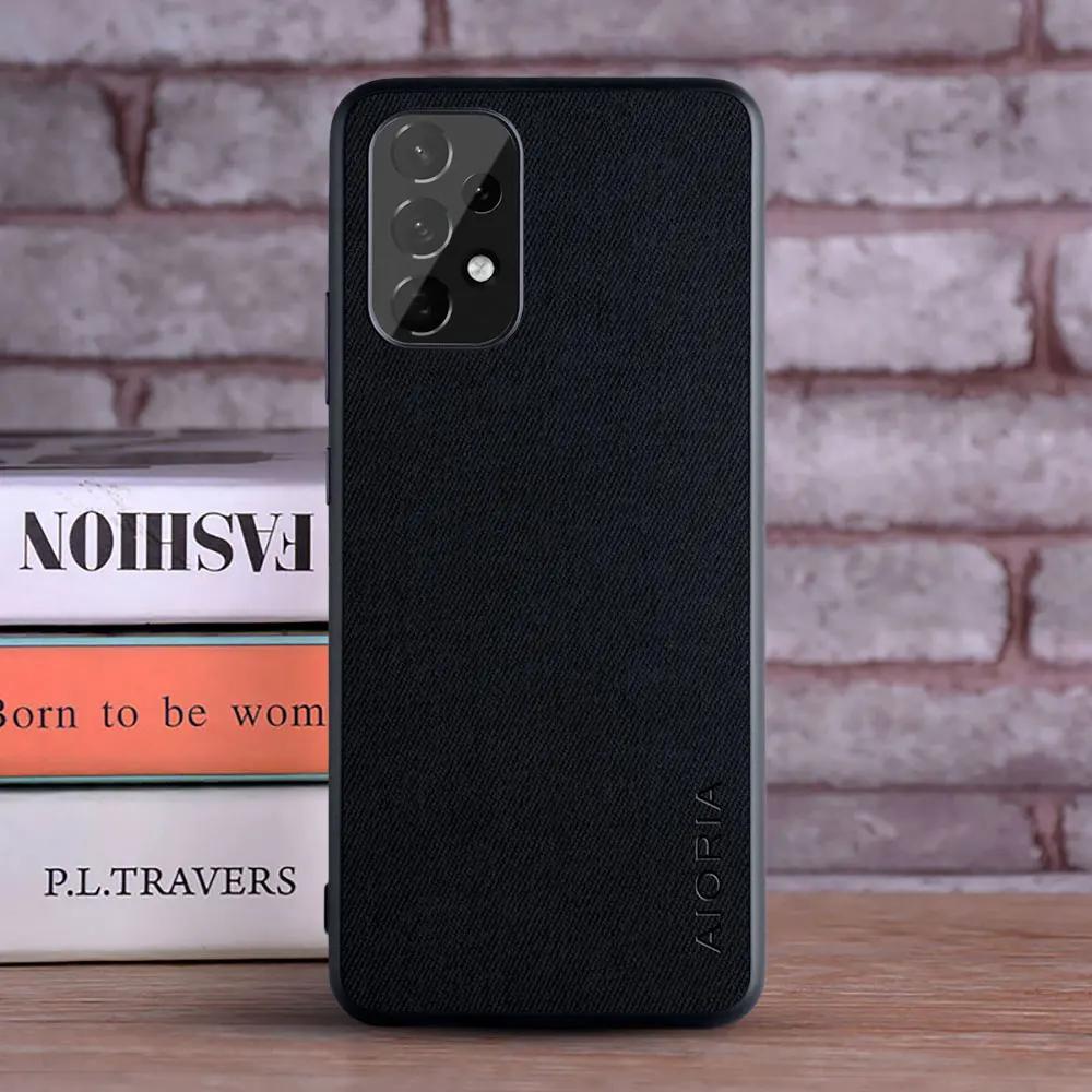 Luxury Textile Leather Case for Samsung Galaxy A55 A35 A25 5G A15 A54 5G A14 5G 4G A34 A24 A13 5G 4G A53 A33 A23 Soft design