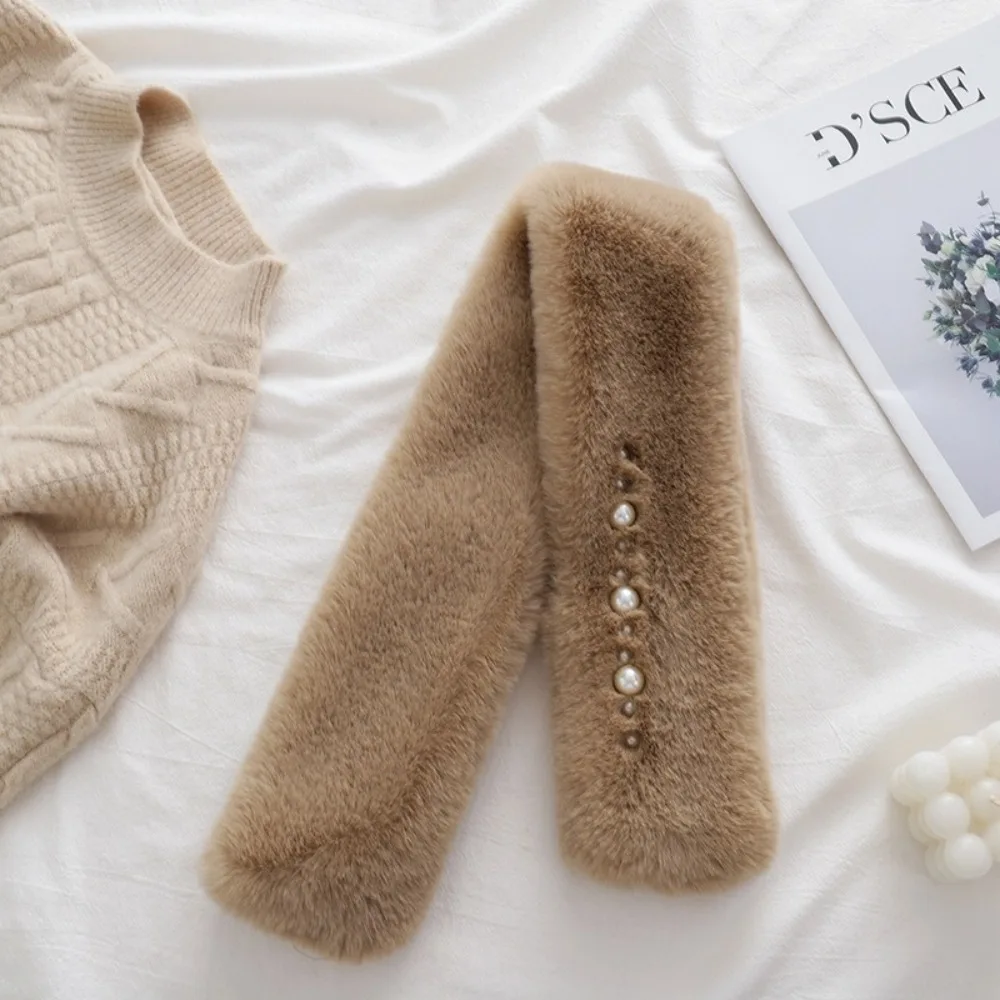 Fashion Neck Warmer Winter Scarf Keep Warm Thicken Plush Scarfs Solid Color Cross Collar Scarf Winter