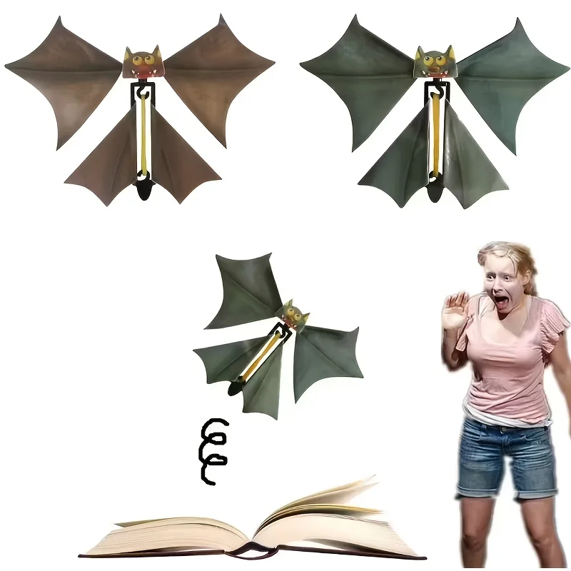 

5-Piece Set of Randomly Colored Realistic Bat-Shaped Magic Props, Flying Bat-Shaped Magic Props, Novelty Halloween Bat Gifts, Unique and Fun Gifts