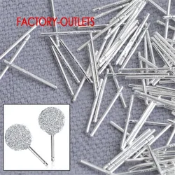Bulk 1000PCS Pin Genuine 925 Sterling Silver Earrings Findings Fine Ear Stud Pin Posts Handmade Earring Designer Gift