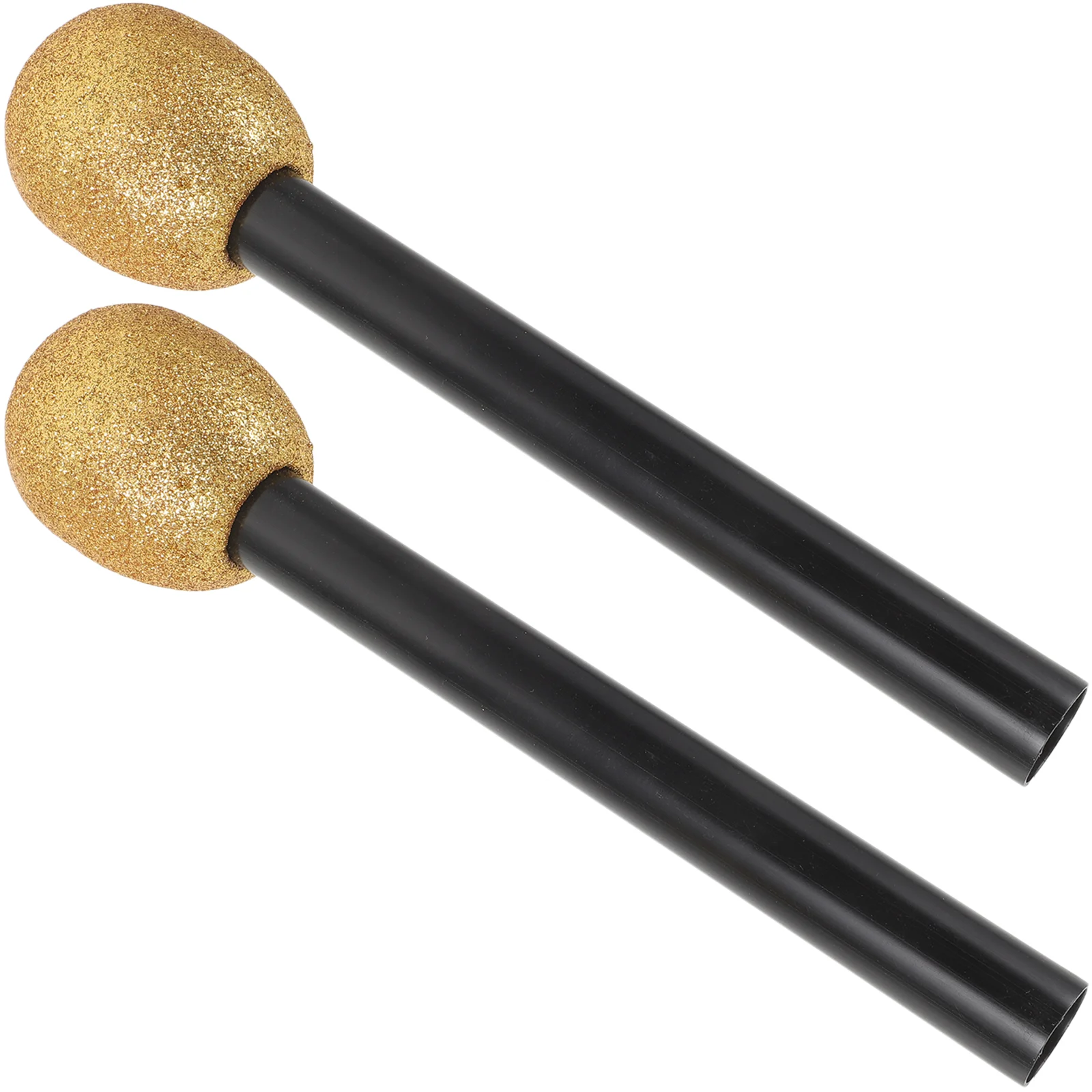 

2 Pcs Toy Simulation Microphone Party Props Halloween Favors Fake Models Microphones Golden Toddler