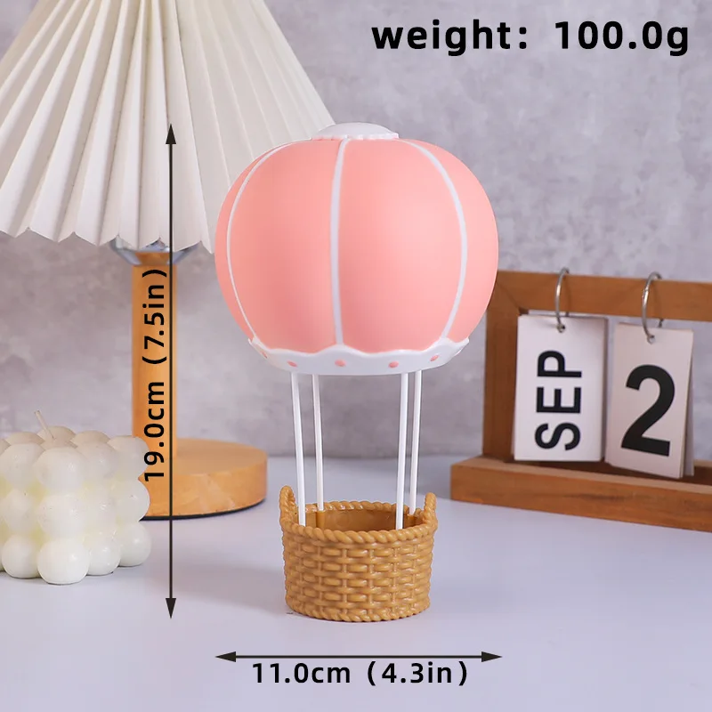 Hot Air Balloon Cake Topper Green Pink Blue Bear Cake Topper Gender Reveal Party Cake Decoration Baby Shower Birthday Supplies