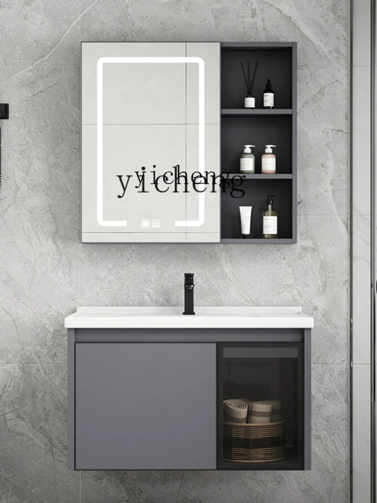 YY Bathroom Cabinet Combination Bathroom Small Size Wash Table Super Narrow Wash Basin