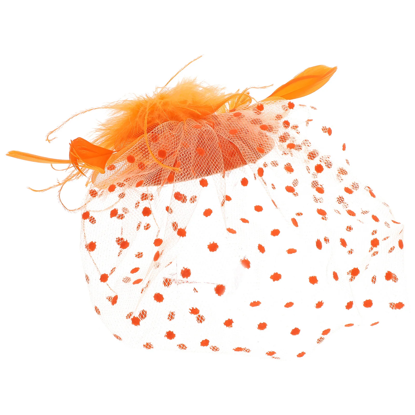 

Mesh Fascinator Hair Clip For Women Wedding Bride Headdress Tea Party Hat Banquet Accessory Feminine Plumage Decor Fashion