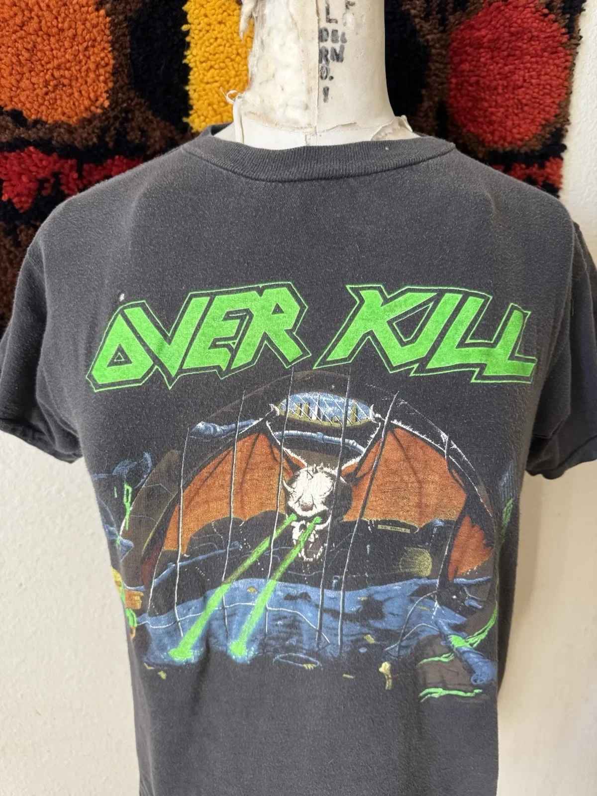 Vintage 80s Over Kill Under The Influence 1988 Tour T Shirt vtg tee Band Concert