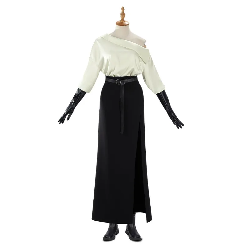 Disfraz de Cosplay de Grace del Anime Resident Evil 9 Requiem, Traje Formal Negro para Mujer Adulta, Disfraz de Halloween