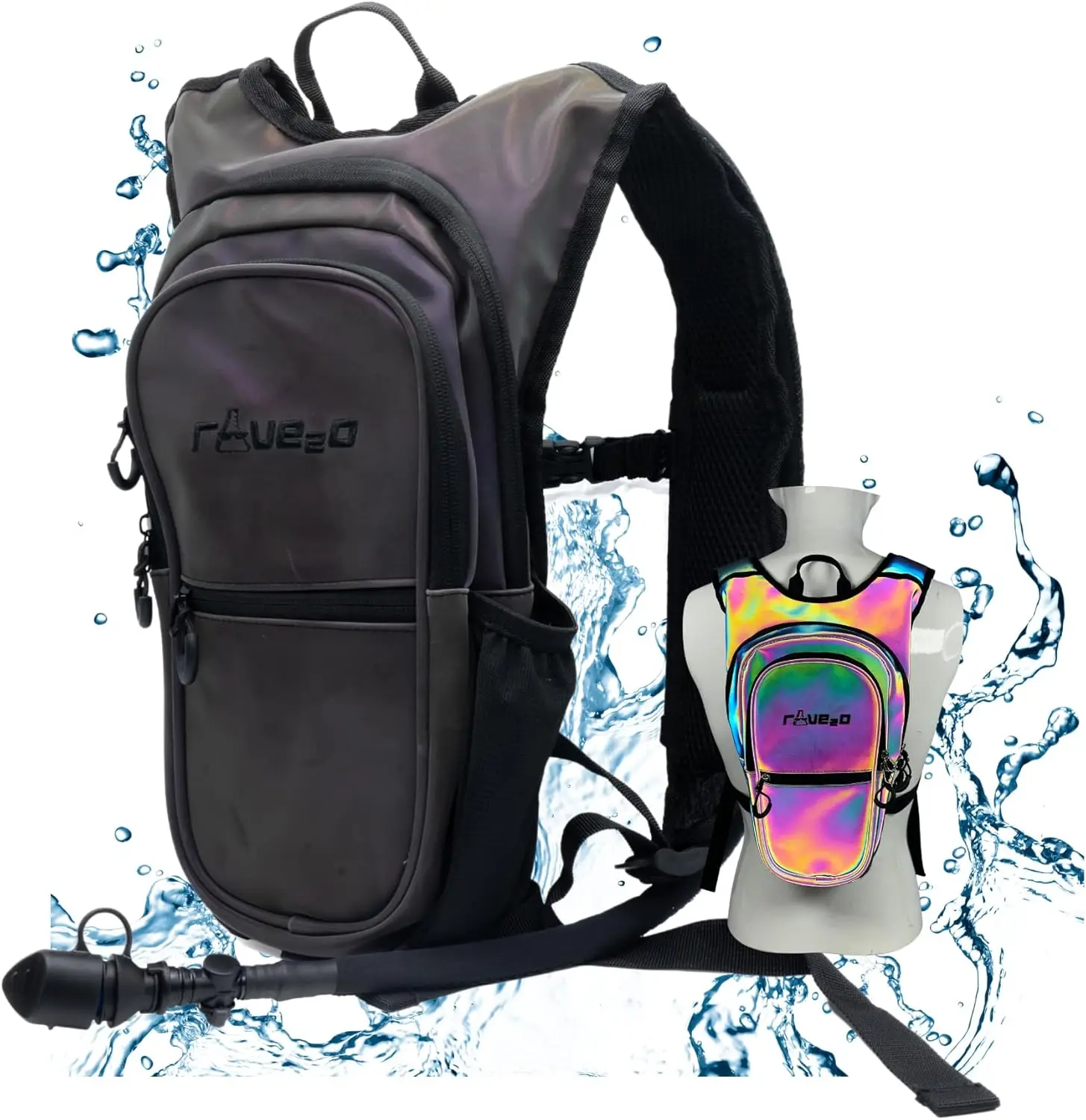 

Anti-Theft Hydration Backpack with 1.5L Leakproof Bladder, Insulated for Festivals and Outdoor Activities