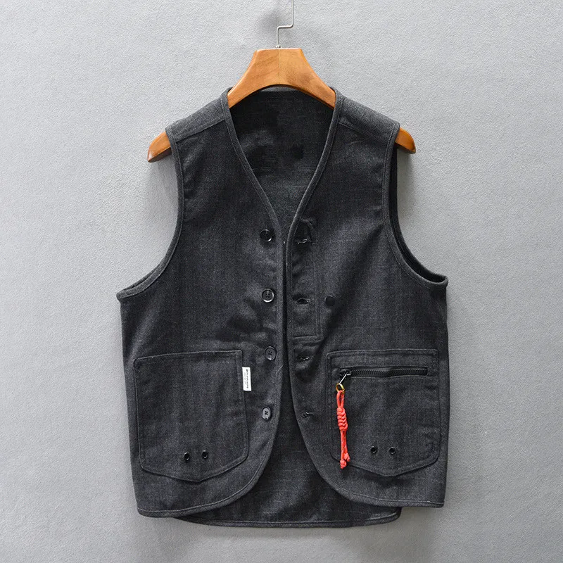 

Autumn Winter Vests New Men's Casual Vest Cardigan Jacket Fashion Waistcoat Male Man Clothing XXXL