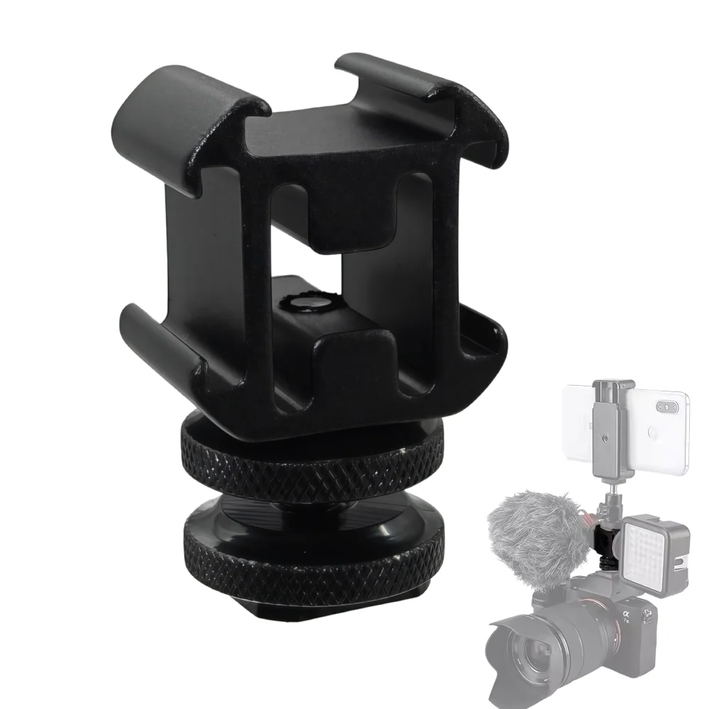 Adaptador de Montagem Cold Shoe (3 Unidades) para Câmeras DSLR, Iluminadores LED, Microfones e Monitores